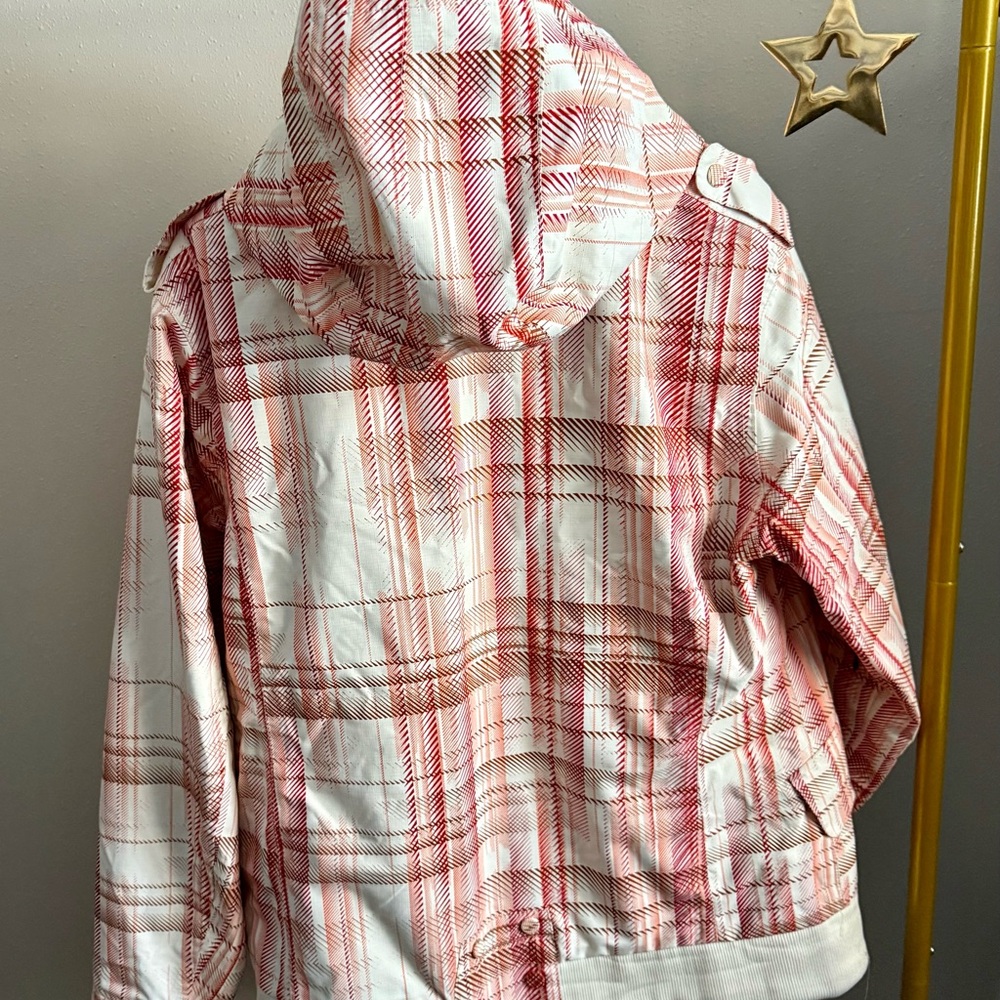 Oakley Red White Plaid Ski Jacket Size L | Y2K Ski Core Snowboard Coat - Picture 3 of 7